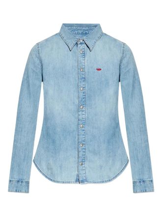 Diesel Camicia De-Eazy con ricamo - Blu