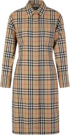Burberry Dames, Jurken, Beige, Maat: XS Katoen