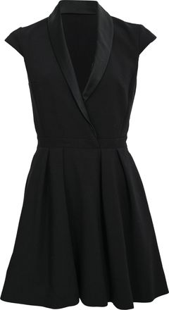 BA&SH Ba & Sh Coston Flared Mini Dress in Black Wool