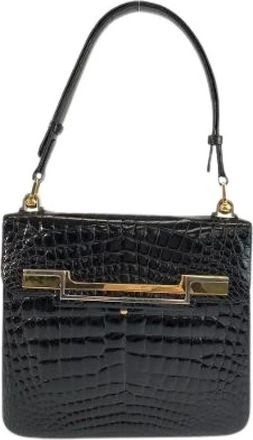 Delvaux Pre-owned Borsa a tracolla in coccodrillo 2way - - Pre-owned - Donna - Nero - ONE SIZE