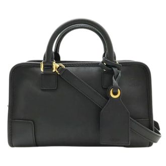 Loewe Pre-owned Amazona 23 Leren 2way Tas - Dames - Pre-owned - Zwart - Maat: ONE Size Leer
