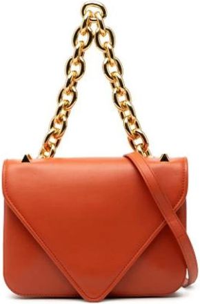 Bottega Veneta Pre-owned Shoulder Bags, female, Orange, Size: ONE SIZE Pre-owned Leather Shoulder Bag