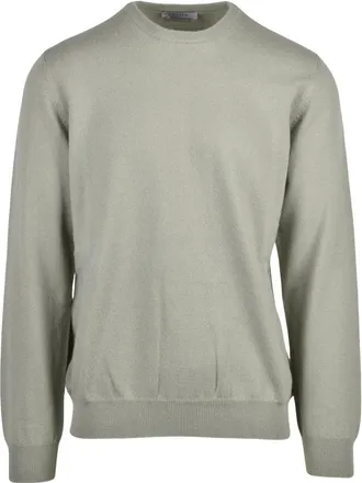Alpha Studio Truien & Vesten, Heren, Groen, L, Kasjmier, Pullover Girocollo