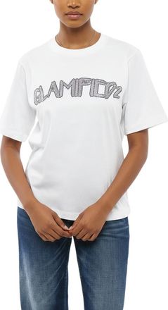 Dsquared2 White Graphic Crew Neck T-Shirt
