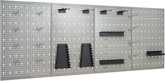 vidaXL Vidaxl - Tableros De Clavijas Para Pared 4 Unidades Acero 40x58 Cm