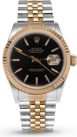 Rolex Pre-owned Rolex Datejust Automatic Chronometer Black Dial Unisex Watch 16233 BKSJ