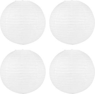 OEM 4 Pantallas De L&aacute;mpara De Papel Estilo Japon&eacute;s/chino Para Fiestas Y Bodas, 50 Cm (20 Pulgadas), Color Blanco Crema