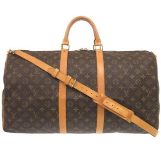Louis Vuitton Pre-owned Boston Bag - Heren - Vintage Weekendtas - Bruin - ONE Size - Leer - Vintage