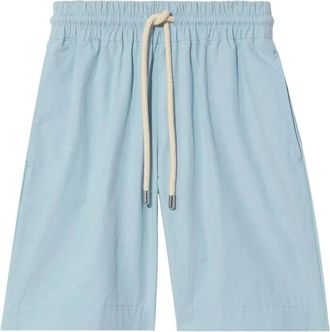 Proenza Schouler Casual Katoen Linnen Shorts - Dames - Bermuda - Blauw - L - Katoen - Korte Broeken