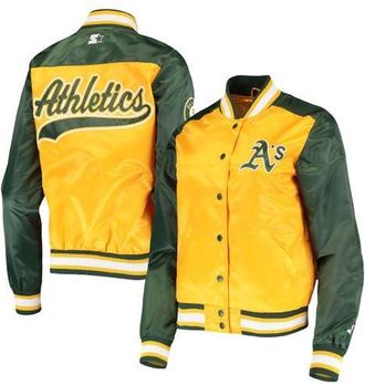 Starter Womens Starter Gold Oakland Athletics The Legend Full-Snap Jacket at Nordstrom, Size Xx-Large