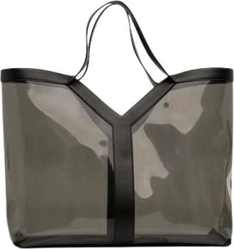 Saint Laurent Pre-owned Plastic Shoulder Bag - Dames - Vintage Shopper - Grijs - ONE Size - Leer - Vintage