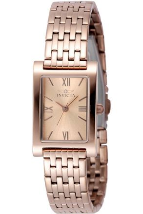Invicta Angel 48149 Dames Horloge - Quartz Uurwerk - Roestvrij Staal met rosegouden Wijzerplaat - 19mm