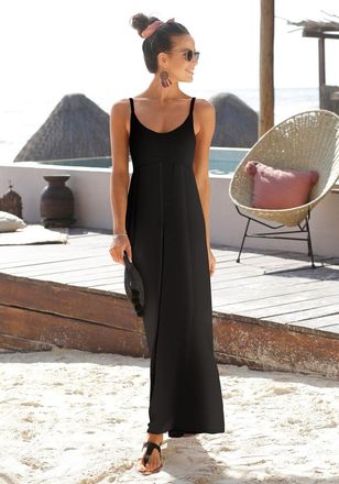 Lascana Tie Back Maxi Dress Wine Multi