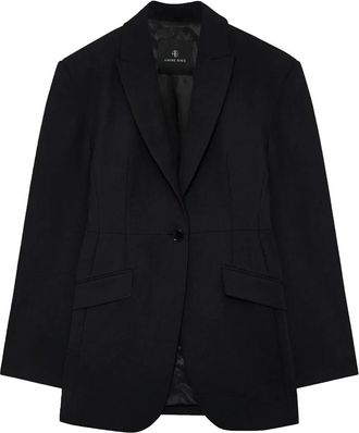Anine Bing Elga Blazer - Dames - Blazers - Zwart - XS - Wol - Jassen