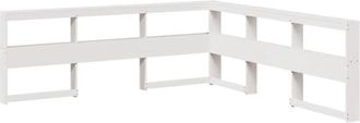 vidaXL Bookcase Headboard L-Shaped White 200 cm Solid Wood Pine Vidaxl
