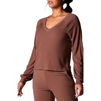 Tavi Rib Long Sleeve in Clove at Nordstrom, Size Xx-Large