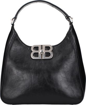 Balenciaga Damens Hobo-Handtasche aus schwarzem Leder