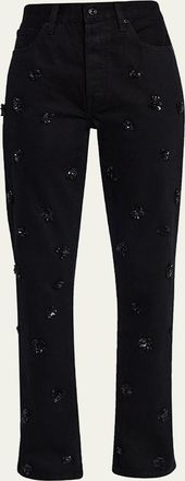 Frame Denim The Embellished Vertical Jeans