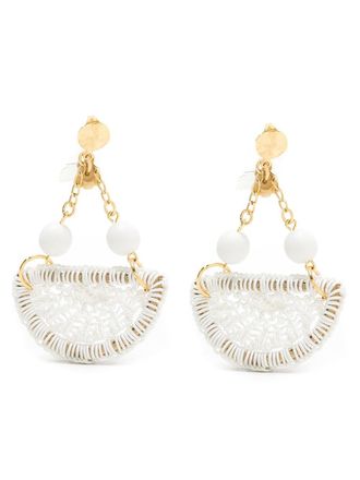 Amir Slama crochet earrings - White
