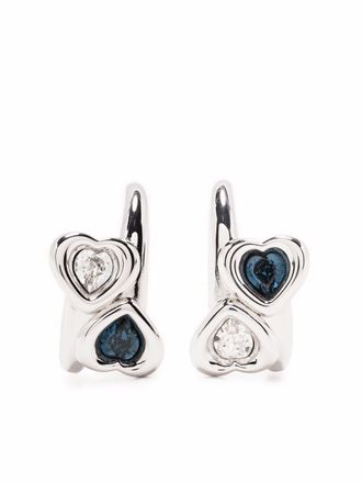 Jiwinaia heart-charm earrings - women - Brass - OS - Silver