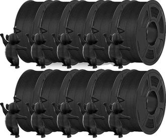 OEM Filamento Pla, Textura Suave, Alta Compatibilidad, Negro Mate, 10 Rollos