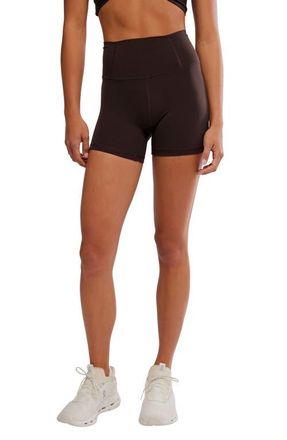 Free People FP Movement Never Better Bike Shorts in Chocolate at Nordstrom, Size X-Small