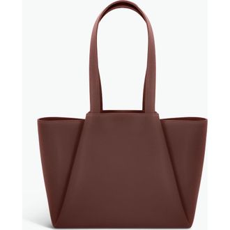 Kaai Midi Pyramid Leather Tote Bag in Chestnut Brown at Nordstrom