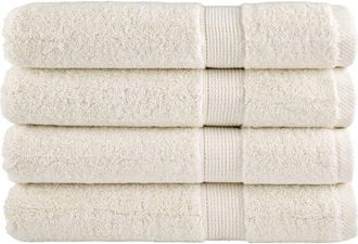 vidaXL Asciugamani Premium solund 4 pz Crema 100x200 cm 600 g/m&sup2; - Vidaxl