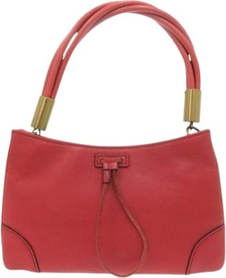 Gucci Pre-owned Handbags, female, Red, Size: ONE SIZE Pre-owned Vintage Tote Bag