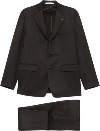 Tagliatore Single Breasted Suits, male, Brown, Size: M M1236 Suit