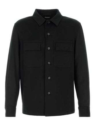 Ermenegildo Zegna Alba pocket overshirt - Black