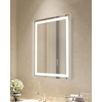 OEM Espejo De Tocador De Ba&ntilde;o Led, Con Iluminaci&oacute;n Frontal Y Retroiluminada, Con Memoria Y Luces, Temperatura Regulable De 3 Colores Sin Niveles, 10% - 10