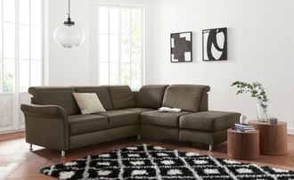 Sit&more Ecksofa »Darwin L-Form« inklusive Federkern, wahlweise mit Kopfteilverstellung, Bettfunktion