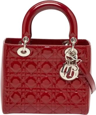 Dior Tweedehands leren handtassen - Dames - Vintage Handtas - Rood - ONE Size - Vintage
