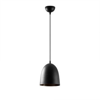 Wonderlamp L&aacute;mpara de techo negro de metal y decoraci&oacute;n en relieve