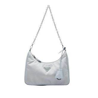 Prada Pre-owned Satchel - Dames - Vintage Schoudertas - Grijs - ONE Size - Nylon - Vintage