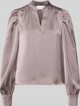 Neo Noir Neo Noir Blusenshirt mit V-Ausschnitt Modell Rosslyn in Taupe, Größe 34