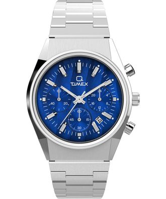 Timex Q Falcon Eye Chrono Mens Silver Watch TW2W33700 Stainless Steel (archived) - One Size