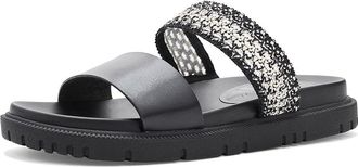 Roxy Lanai Womens Sandals Mix Mat Black Combo : 10 M