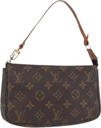 Louis Vuitton Pre-owned Shoulder Bags, female, Brown, Size: ONE SIZE Pre-owned Monogram Pouch