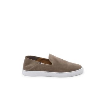 HUGO BOSS Hugo, Sneakers, male, Beige, Size: 7 US Beige Slip-On Suede Sneakers