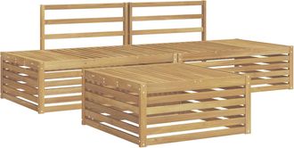 vidaXL 4 Uds. Conjunto De Sof&aacute;s De Exterior Blanco Vidaxl