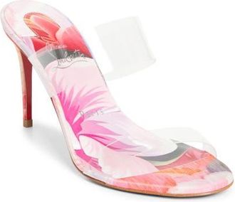 Christian Louboutin Just Nothing Slide Sandal in Pink Multi at Nordstrom, Size 10.5Us