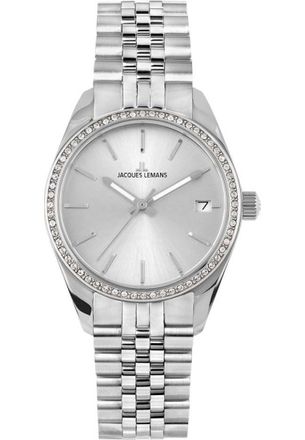 Jacques Lemans Womens 1-2085-1J Ladies Derby Watch - Silver - One Size