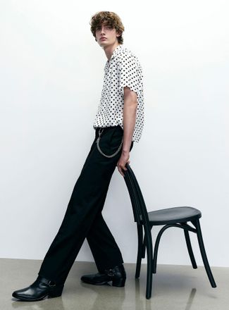 Le 31 Mens Soft monochrome pant Paris fit - High rise relaxed