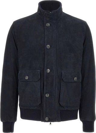 Barba Giacca con colletto a coste - Blu