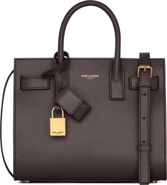 Saint Laurent Womens Sac De Jour Nano Handbag Green Lamb Leather Handbags Hand Bags