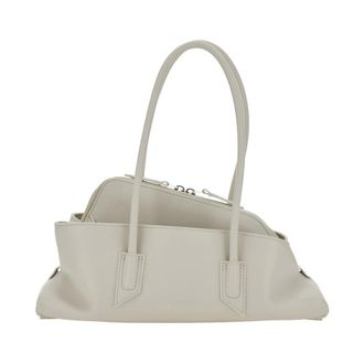 The Attico Tassen, Dames, Wit, ONE Size, Leer, La Passeggiata Small Top Handle