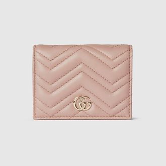 Gucci GG Marmont Card Case Wallet, Beige, Leather