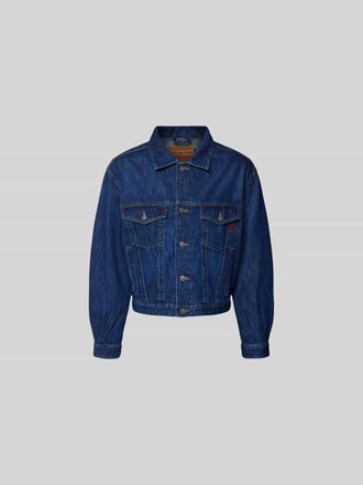 Diesel Jeansjacke mit Knopfleiste in Marine, Gr&ouml;&szlig;e L